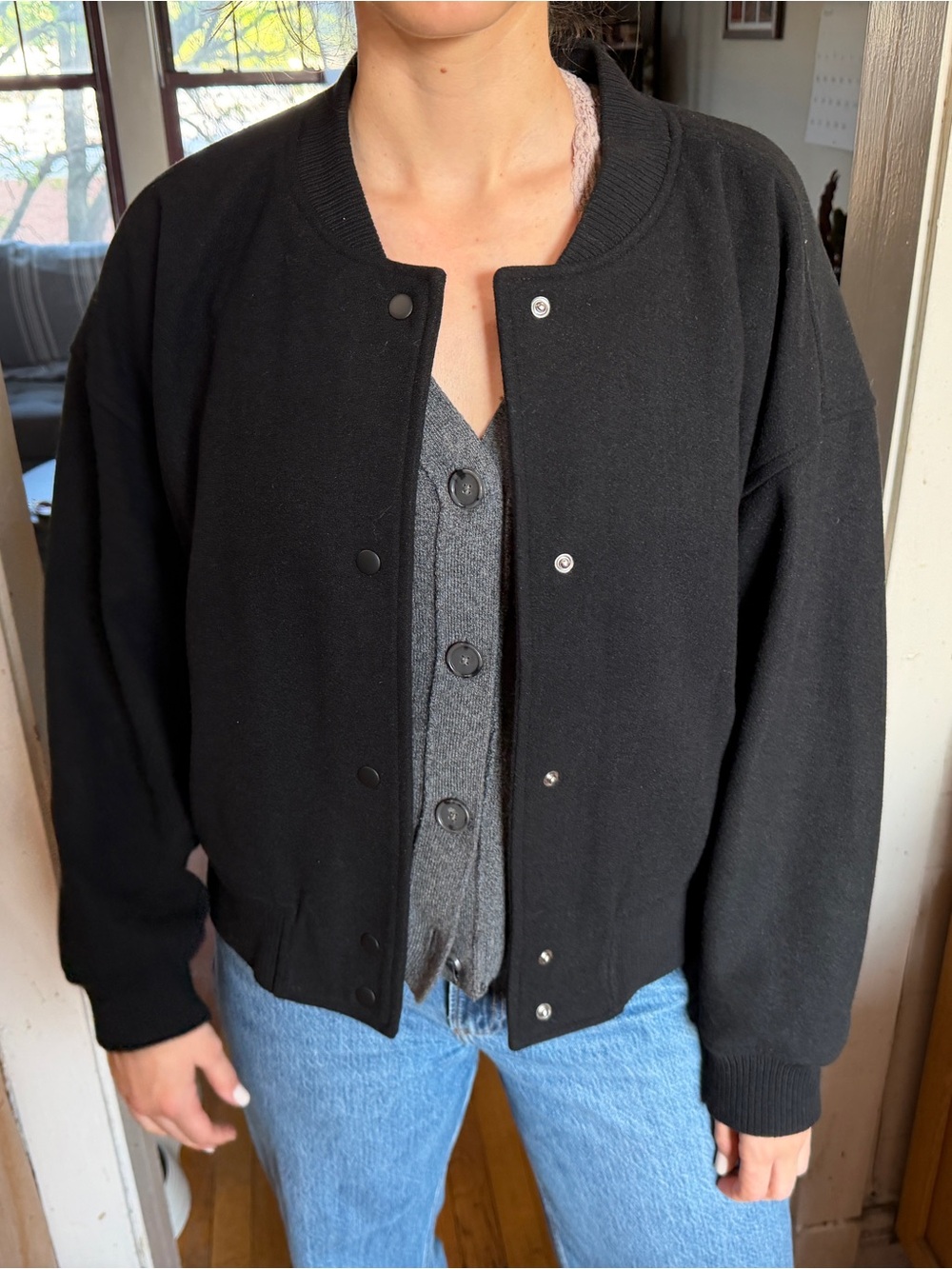Old Navy Black Bomber Jacket